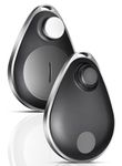 Utag GPS Tracker for Kids 2 Pack, Key Finder Works with Apple Find My (iOS only), IP67 Waterproof, Privacy Protection, Lost Mode, Bluetooth Tracker for Children, Elderly,Kids Pets, Backpack(Black)