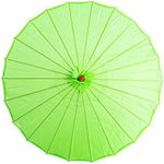 THY COLLECTIBLES 33" Japanese Chinese Umbrella Parasol for Wedding Parties, Photography, Costumes, Cosplay, Decoration and Other Events - Solid Color (Green)