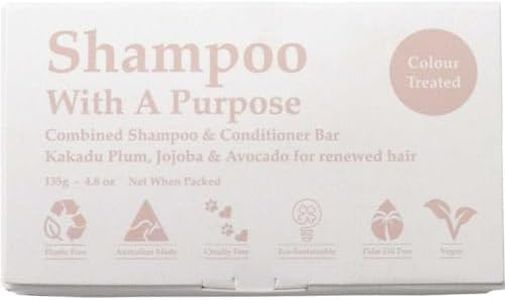 Shampoo with A Purpose Shampoo & Conditioner Bar for Colour Treated Hair, 135 Grams