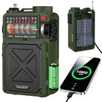 Raddy RE40 Portable Shortwave Radio FM/AM/SW/WB Receiver, 4000mAh Retro Emergency Radio with BT/USB/TF and NOAA Alerts, Pocket Radio with USB-C Rechargeable