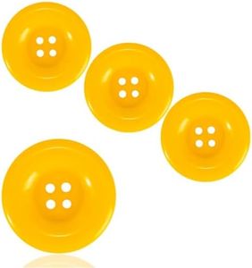 TK Gruppe Timo Klingler 4X Botones súper grandes Mario Waluigi Mario amarillo para disfraz adulto Carnaval Mardi Gras mujeres y hombres (4X)