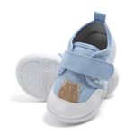 Unisex Baby Kids Knit First Walking Shoes | Breathable Lightweight Anti-Skid Casual Cotton Mesh Sneakers | Rubber Soft Sole Toddler Infant Boys Girls Boots | All Season | (029,Blue 6-9M)