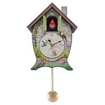 Mark Feldstein Garden Cottage Singing Cardinal Tabletop Wall Sound Cuckoo Clock