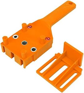 Plastic Handheld Dowel Jig Kit,Woodworking DIY Wood Straight Hole Locator,Carpenter Wood Doweling Punch Hole,for Positioning on The Wood (Orange)