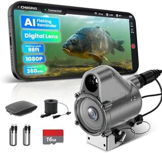 【2026 Upgrade Version】 Canfish CF1 Underwater Fishing Camera,1080P Full HD Portable Video Fish Finder,APP Remote Control Real-time Observation,Fish Coming Reminder Fishing Camera (Silver)