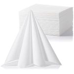 LEKOCH 50 PCS White Luxury Large Disposable Paper Napkins, Linen Feel Wedding Napkins, 40 * 40 Christmas Napkins