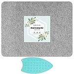 17" x 13.5" Wool Pressing Mat Quilting Ironing Pad - Portable Easy Press Wooly Felted Iron Board for Quilters, Great for Quilting & Sewing Projects