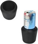 Slim Can Cup Holder Adaptor for Cars, RVs, Boats, Golf Carts - Keep Your Skinny Cans, Seltzers, and Energy Drinks Secure | Multiple Color Options | Made in USA (Black)