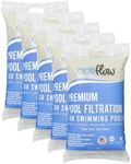 OptiFlow 5-Pack Pool Filter Sand, Premium Filtration with Pure Silica Formula, 50 Lbs - Swimming Pool System Accessories and Supplies for Cleaning and Maintenance
