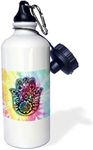 3dRose Tie Dye Hamsa - Sports Water Bottle, 21oz (wb_200822_1)