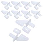 RuiLing 10pcs Airplane 4-Hole Nylon Pin Control Horns Model Airplane Electric Aircraft RC DIY Parts Plug Type Self-Lock KT Rudder Angle