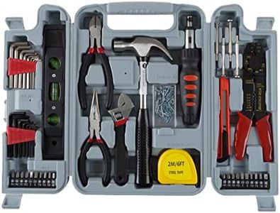 Stalwart Household Hand Tools, 130 Piece Tool Set by, Set Includes – Hammer, Wrench Set, Screwdriver Set, Pliers (Great for DIY Projects)