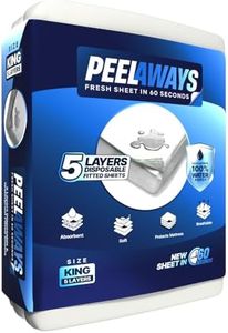 Peelaways Waterproof Disposable Bed Sheets – As Seen On Shark Tank | 5-Layer Absorbent Wellness Sheets for Elderly, Homecare, Hospital Use and Travel