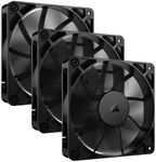 CORSAIR RS120 120mm PWM Fans – Daisy-Chain Connection – Low-Noise – Magnetic Dome Bearing – Triple Pack – Black