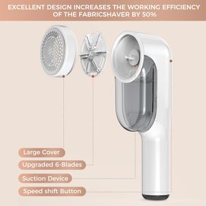 PKBD Large Electric Fabric Shaver – Lint Remover with 3 Extra Blades, Large Capacity