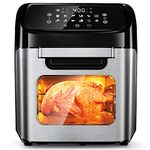 Air Fryer, 12 L (12.7 qt) Air fryer Oven with Rotisserie Function, 10 in 1 Electric Hot Oven with 8 Cooking Accessories and Recipe, 1700W Air Fryer Toaster Oven with 9 Presets, Preheat & Defrost Function