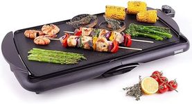 Duronic GP20 Teppanyaki Grill Electric BBQ Grill Indoor BBQ Grilling for Party Teppanyaki Grills Indoor Barbecue Grills Electric Griddle Hot Plate Large Non-Stick Table Top Grilling Easy Clean 52x27cm