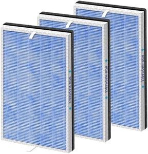 Pulluty MSA3/MSA3S HEPA Replacement Filter for Membrane Solutions MSA3 and MSA3S Air Purifier,Upgraded 4-in-1 H13 True HEPA and Activated Carbon Filter with OdallerPure Technology,3 Pack