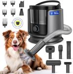 PET'S DREAM Dog Grooming Vacuum Kit, 3.5L Dust Cup, Low Noise, 4 Suction Modes, HEPA Filter, Black, For Dogs