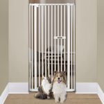 Ulifemate 59" Extra Tall Cat Gate, 2024 Easy Opening Auto Close Gate for Door Way, 30"-33.46" Extra Wide Pet Gate, Pressure Mount Kit Dog Gate, White