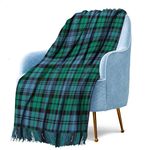 100% Wool Knee blankets for elderly, Adults - 74x31" - Scottish tartans - Fringed edges, Soft check Cosy sofa throws - Knee support for women, men - Winter warm(Campbell Ancient Tartan)