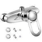 Bath Shower Mixer Tap, Thermostatic Wall Mounted Shower Faucet Manual Shower Mixer Valve Monobloc Single Lever Control Switch for Exposed Installation G1/2