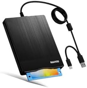 Floppy Disk Reader, External USB A/C 3.5 inch Floppy Disk Drive/Player/Converter-Striped Texture