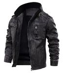 Decrum Black Distressed Leather Jackets For Men - Cafe Racer Leather Jacket | [1108762] Tavares, S