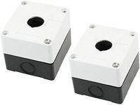 KAMCON? Black White Plastic One and Two Push Button Switch Control Station Box Case 22mm (2, 1 Push Button)