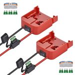 2 Pack Power Wheels Adapter for Milwaukee M18,18V Power Wheels Battery Conversion Kit with Switch, Fuse & Wire Terminals, 12AWG Wire, Power Connector for DIY Rc Car Toys and Robotics