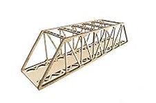 War World Scenics Single Track Natural High Detail MDF Girder Bridge 450mm – OO/HO Gauge Scale Model Railway Diorama Modelling Layout Scenery Landscape Rail Structure