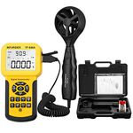 INFURIDER YF-846A Pro Anemometer,Handheld Wind Speed Meter Gauge Measures Wind Speed Wind Flow Wind Temperature CFM CMM HVAC Air Velocity Flow Volume Meter with Backlight Max/Min/Avg