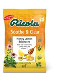 Ricola Soothe and Clear Honey Lemon and Echinacea Bag, Pack of 12, Naturally Soothing Throat Lozenges, 75 g