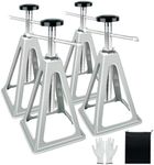 YALEENT RV Stabilizer Jacks 4 Pack with Storage Bag, Aluminum Stabilizer Jacks for RV Trailer Camper, Single RV Stack Jack Support up to 6000 Lbs, Adjustable from 11 inch to 17 inch