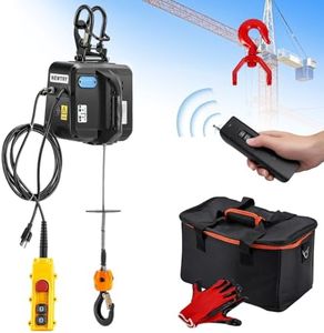 NEWTRY Electric Hoist PRO with Single/Double Hook, 1100lb Electric Winch 110v 120v, 2 Wireless Remote Control & Cable Remote Control for Garage, Warehouse, Factory