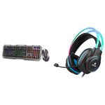 Zebronics Transformer Gaming Keyboard and Mouse Combo,Braided Cable,Durable Al Body,Multimedia Keys