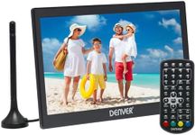 Denver LED-1032-10 inch Wide Super VGA Digital Portable TV – Rechargeable – 12 Volt – USB & Recording - Camping, Kitchen, Caravan Small TV – Battery, Car or Mains Power