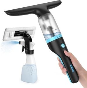 iDOO Window Vac, Cordless Window Vacuum, Rechargeable Window Cleaner with Spray Bottle, IPX4 Waterproof, Streak-Free Cleaning, 40Mins Working Time, Suitable for Windows, Tiles, Mirrors, Showers, Car
