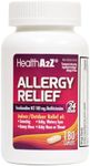 HealthA2Z® Allergy Relief | Fexofenadine Hydrochloride 180mg | 180 Caplets | Antihistamine | Non-Drowsy | 24-Hour Antihistamine for Allergy Relief | Indoor/Outdoor Relief