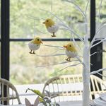 Ginger Ray Handmade Felt Chick Decorations for Hanging on Easter Tree Branches 3 Pack