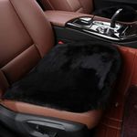 MLOVESIE 2 Packs Genuine Sheepskin Car Seat Cushion 100% Natural Fur Wool Seat Cover for Cars Trucks SUV Soft Comfort Office Chair Protector Pad Car Accessories Universal Fit