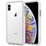 JETech Case for iPhone Xs Max 6.5-Inch, Non-Yellowing Shockproof Phone Bumper Cover, Anti-Scratch Clear Back (Clear)