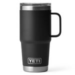 YETI Rambler Travel Mug, Stainless Steel Vacuum Insulated with Stronghold Lid, Black, 20 oz (591 ml)