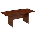 Bush Business Furniture Conference Table - Boat Shaped Conference Room Table for 4-6 People with Wood Base | Stylish 6 FT Table for Office Boardrooms and Training Rooms in Hansen Cherry | 72W x 36D