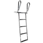 Amarine Made Boat Ladder Stainless Steel Telescoping Ladder Swim Step for Dock, Marine Pontoon/Yacht/Swimming Pool