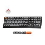 Keychron K10 Max Wireless Custom Mechanical Keyboard, 100% Layout QMK 2.4 GHz Bluetooth Wired White Backlit PBT Keycaps 108 Keys Compatible with Mac Windows Linux