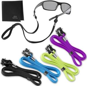 SIGONNA Eye Glasses String Holder Strap - Eyeglass Straps Cords for Men Women - Eyeglass Holders Around Neck - Sunglasses String Chain Lanyard Retainer - 4 Pcs Green Purple