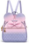 KL928 Girls Mini Backpack Bowknot Polka Dot Cute Small Daypacks Convertible Shoulder Bag Purse for Women