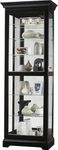 Howard Miller Martindale III Curio Cabinet, Black Finishing with Vertical Plate Decor Adjustable Glass Shelves, Illuminated Display for Dining Area & Living Room, Durable Curio Cabinets