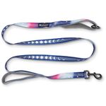 Leashboss Double Handle Dog Leash, Pattern Collection, 6Ft Reflective Dog Leash with Two Padded Handles for Large Dogs or Medium Dogs That Pull (6 Foot x 1 Inch Wide, Purple Pink Space)